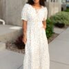 Wren White Polka Dot Dress