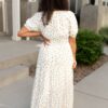 Wren White Polka Dot Dress