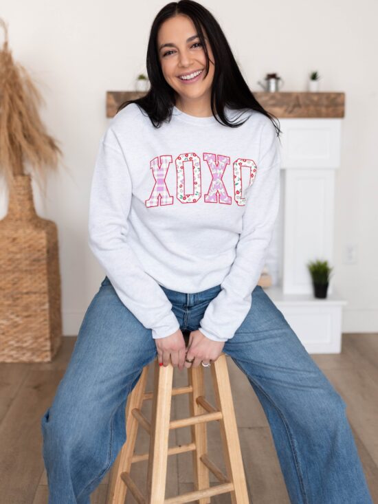XOXO Grey Graphic Pullover