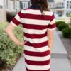 Yvonne Red Striped Dress