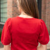 Zoe Red Button Up Sweater