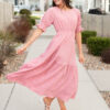 Zoey Dusty Pink Smocked Dress
