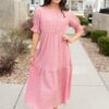 Zoey Dusty Pink Smocked Dress