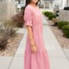 Zoey Dusty Pink Smocked Dress