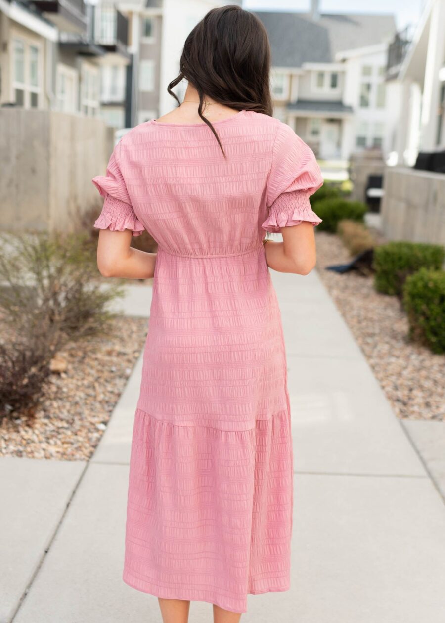 Zoey Dusty Pink Smocked Dress