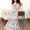 Zoie Blue Floral Tiered Dress