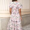 Zoie Pink Floral Tiered Dress