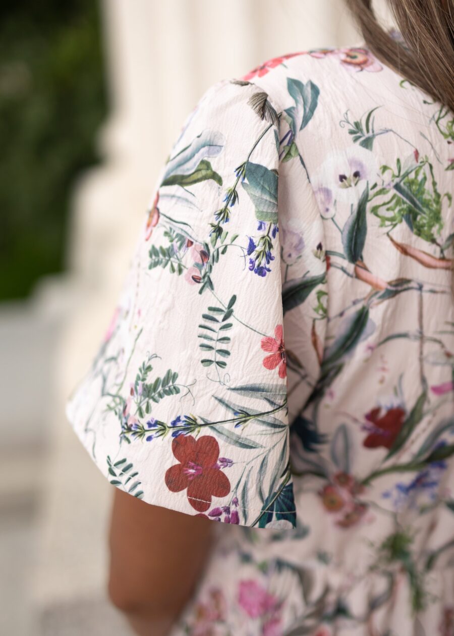 Zoie Pink Floral Tiered Dress