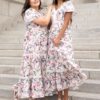 Zoie Pink Floral Tiered Dress