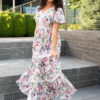 Zoie Pink Floral Tiered Dress