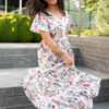 Zoie Pink Floral Tiered Dress