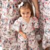 Zoie Pink Floral Tiered Little Girl Dress