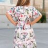 Zoie Pink Floral Tiered Little Girl Dress
