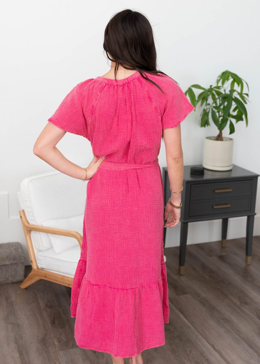Zya Pink Button Down Dress