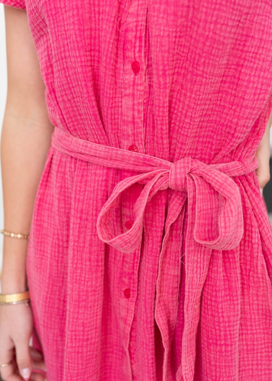 Zya Pink Button Down Dress